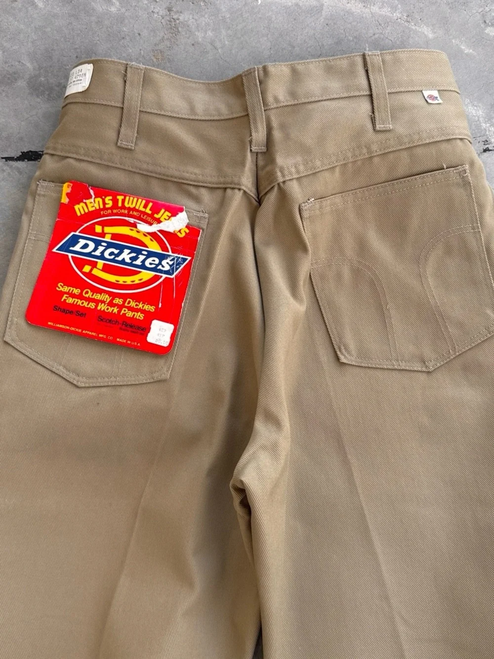 Vintage 70s Dickies Deadstock Flare Work Pants Mens NOS Bell Bottom